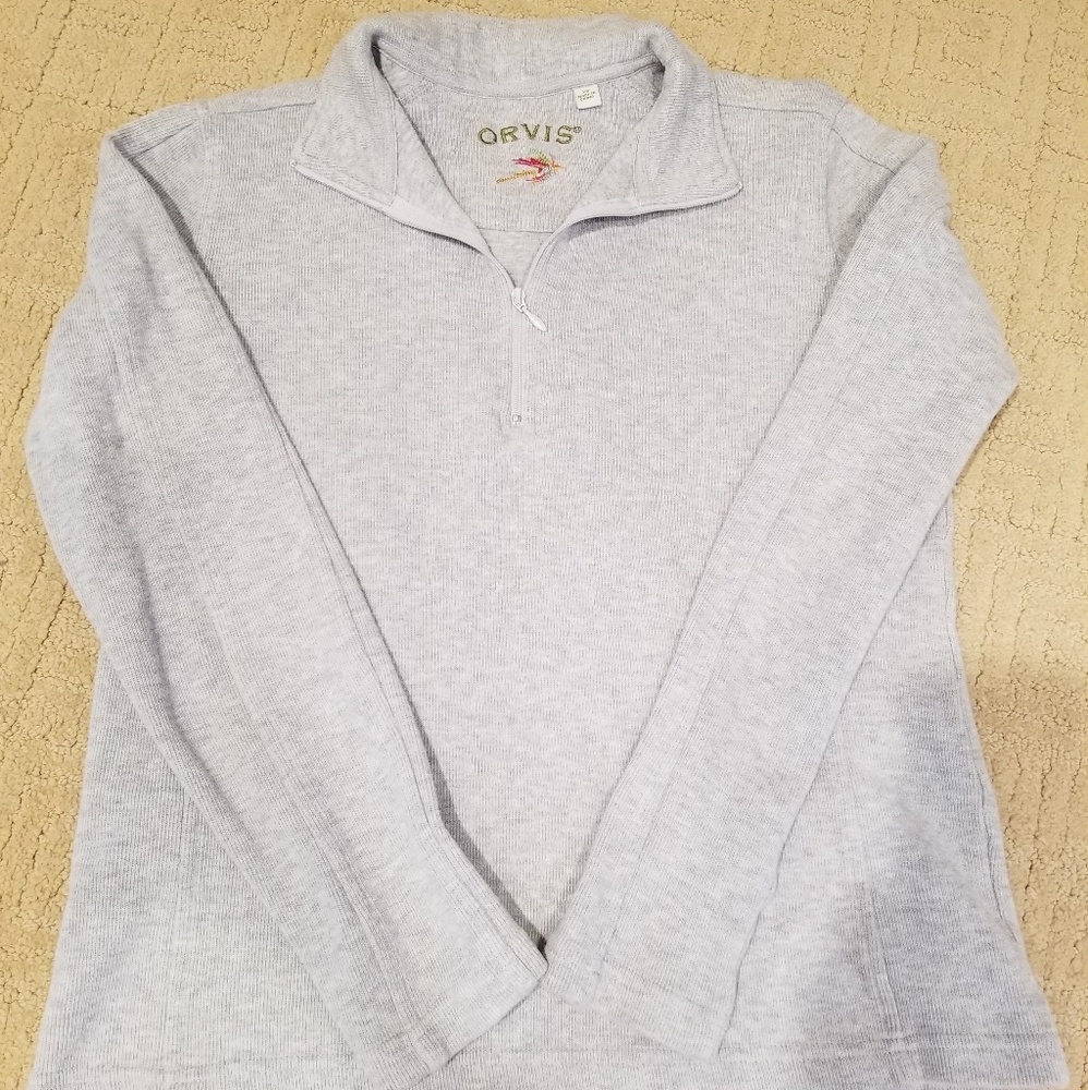 Orvis Signature Softest Grey 1/4 Zip Sweatshirt